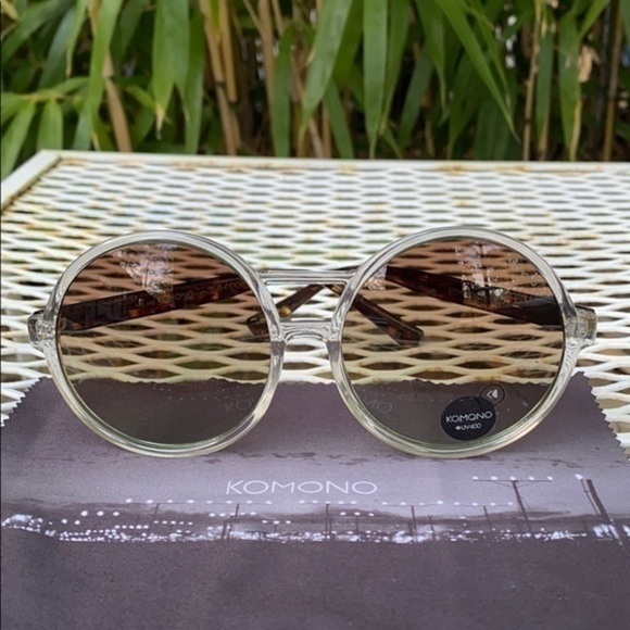 KOMONO Coco Clear / Tortoise Sunglasses New - Picture 4 of 16